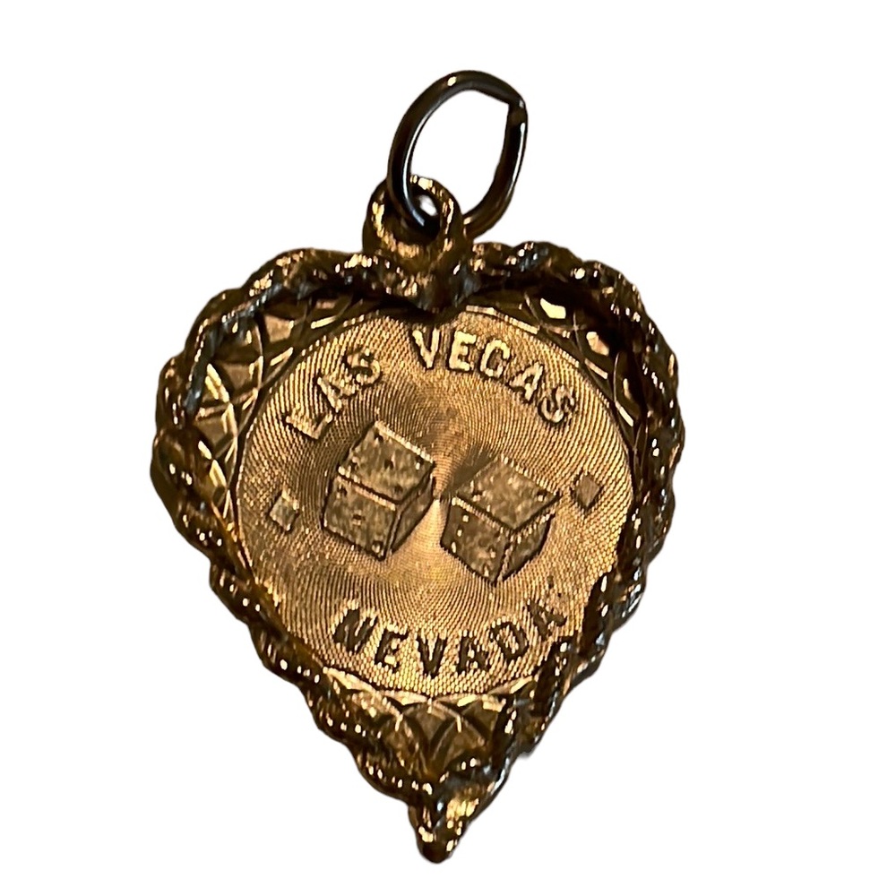Vintage Crea 12K Gold Filled Disc Las Vegas Charm